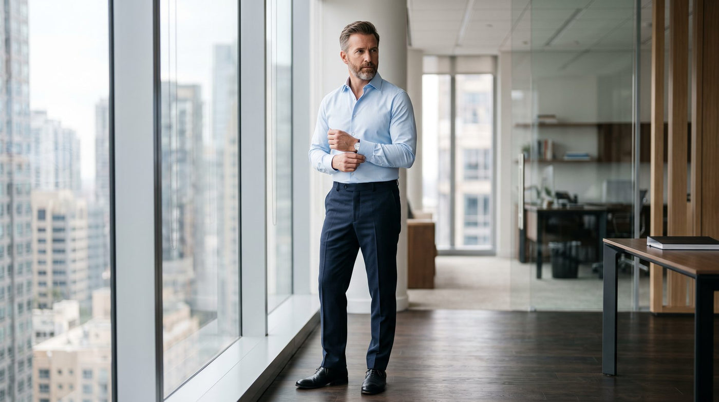 Smooth silhouette under a dress shirt